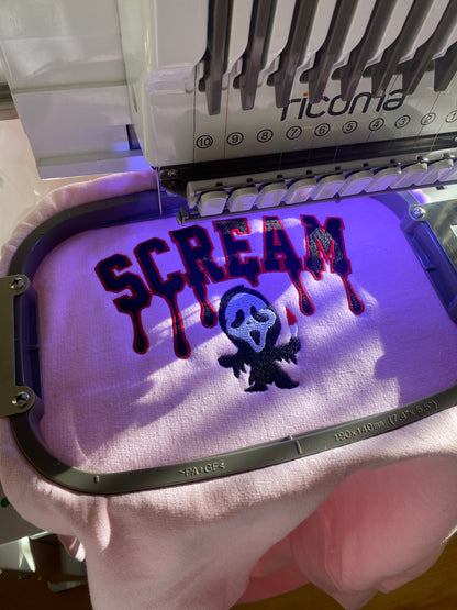 BABY SCREAM EMBROIDERED CREW